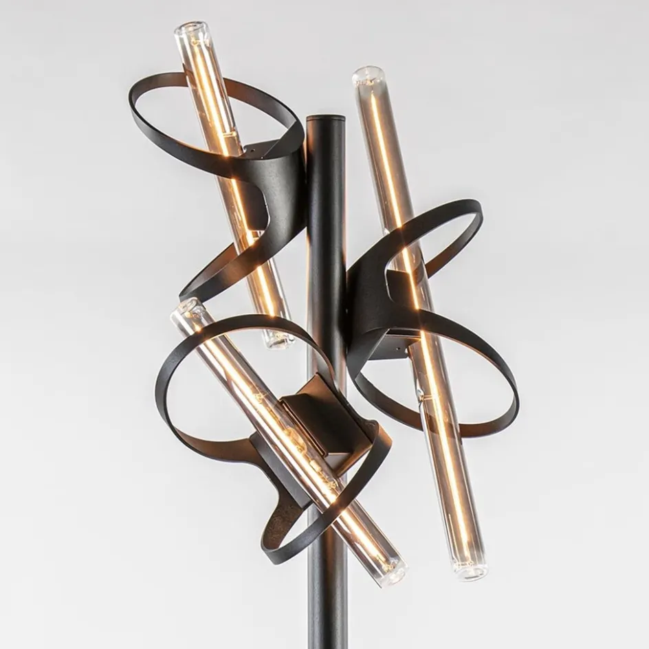 Design vloerlamp mat zwart metaal inclusief LED>Straluma New