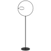 Design vloerlamp zwart met dubbele LED ring>Straluma Sale