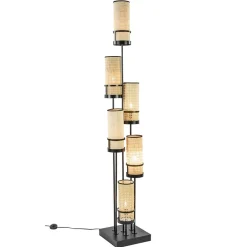 Design vloerlamp zwart met webbing kappen>Straluma Outlet