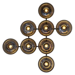 Design wandlamp mat zwart met smoke glas 8-lichts>Straluma Sale