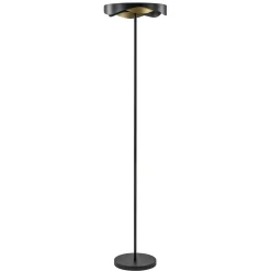 Dimbare LED vloerlamp zwart met goud>Straluma Clearance