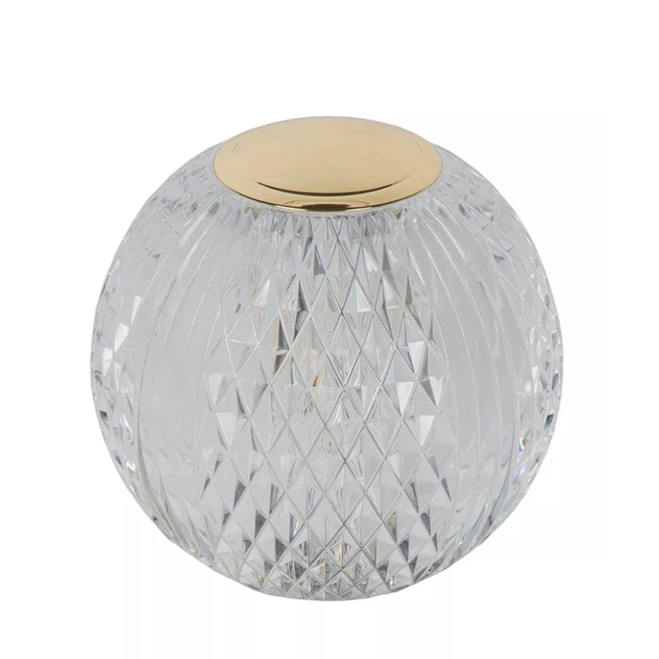 Dimbare tafellamp transparant/goud oplaadbaar>Straluma Online