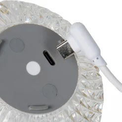 Dimbare tafellamp transparant/goud oplaadbaar><noscript><img width=