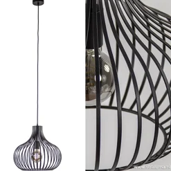 Draadhanglamp medium zwart 38cm><noscript><img width=