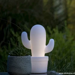 Draadloze LED tafellamp cactus wit><noscript><img width=