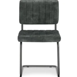 Eetkamerstoel hunter groen met zwart onderstel>Straluma Outlet