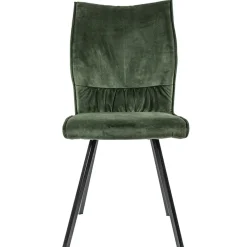Eetkamerstoel velvet groen met zwart>Straluma Discount