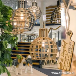 Eettafel hanglamp Globe Lingehof hout><noscript><img width=
