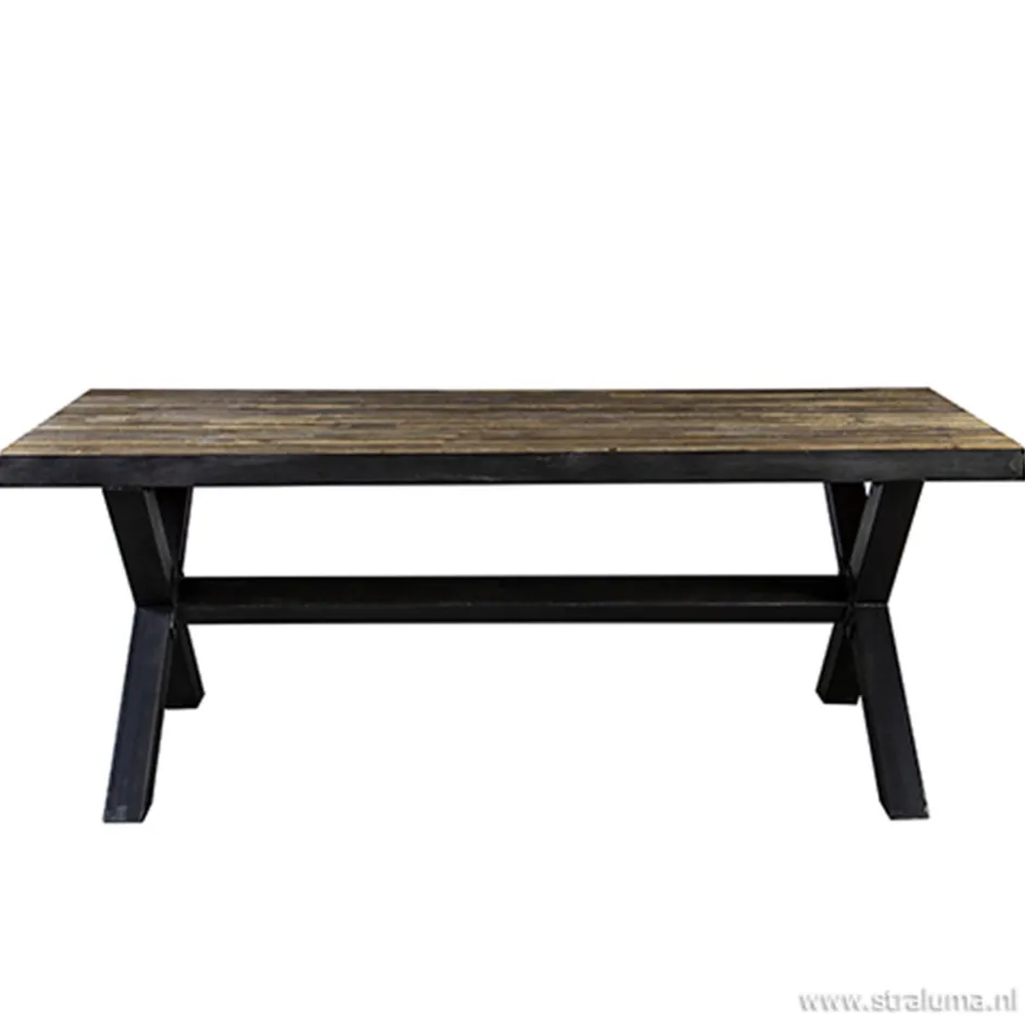 Eettafel Light & Living zink/hout>Straluma Discount
