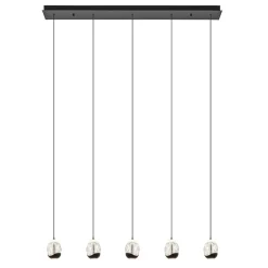 Eettafelhanglamp Clear Egg met zwart inclusief LED>Straluma Online