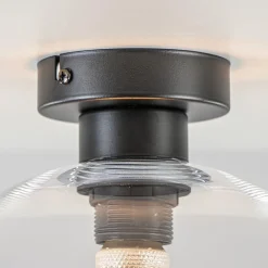 Globe plafondlamp helder glas 30 cm><noscript><img width=