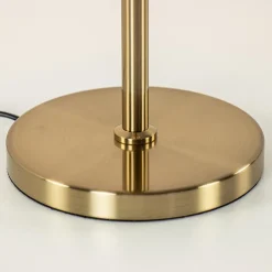 Gouden tafellamp met amber glazen bol 20 cm><noscript><img width=