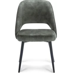 Grijs/groene eetkamerstoel met zwarte pootjes>Straluma Sale