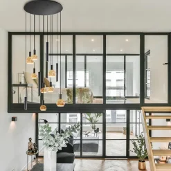 Grote design hanglamp / videlamp zwart Ø100 cm><noscript><img width=