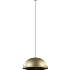 Grote design hanglamp koepel mat goud met zwart 90 cm>Straluma New