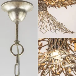 Grote design hanglamp ovaal oud zilver><noscript><img width=