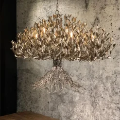 Grote design hanglamp ovaal oud zilver><noscript><img width=