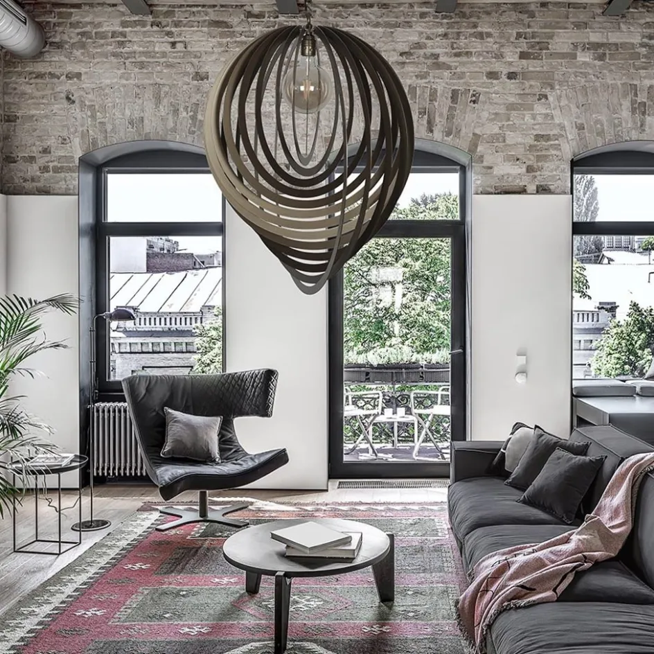 Grote design hanglamp ringen platinum 80 cm>Straluma Discount