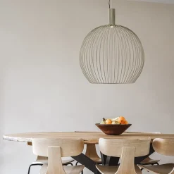 Grote draad hanglamp mat zand 70 cm><noscript><img width=