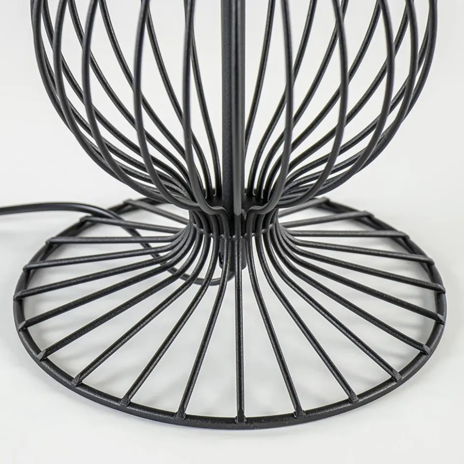 Grote draad tafellamp met zwarte kap>Straluma Best