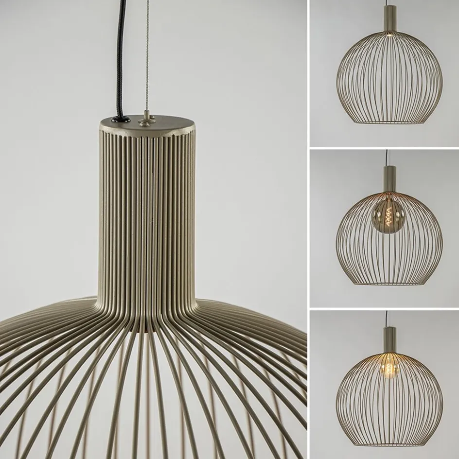 Grote eettafelhanglamp draad mat zand>Straluma Best