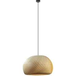 Grote hanglamp hout naturel rond 60 cm>Straluma