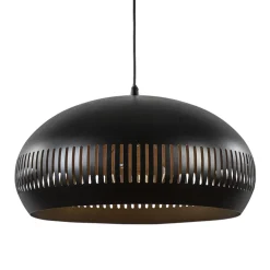 Grote koepel hanglamp zwart met goud 50 cm>Straluma Hot