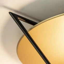 Grote LED plafondlamp zwart/goud indirect licht><noscript><img width=