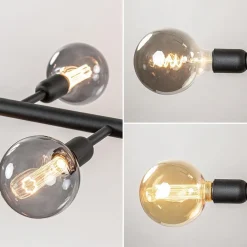 Grote 10-lichts eettafelhanglamp zwart exclusief lichtbronnen><noscript><img width=