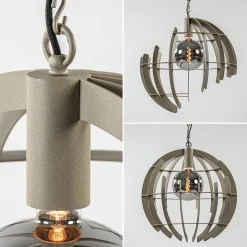 Grote metalen hanglamp Terra quartz 60 cm><noscript><img width=