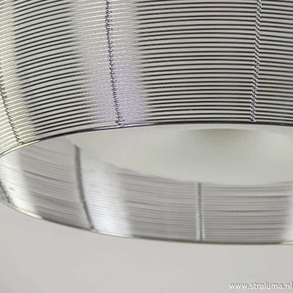 Grote plafonnière zilver met chroom 50>Straluma Discount
