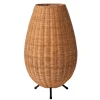 Grote rotan tafellamp naturel met zwarte pootjes>Straluma Discount