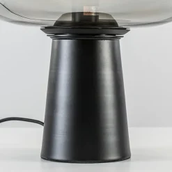 Grote tafellamp Amarah zwart met smoke glazen kap><noscript><img width=