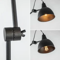 Grote vloerlamp retro mat zwart verstelbaar><noscript><img width=