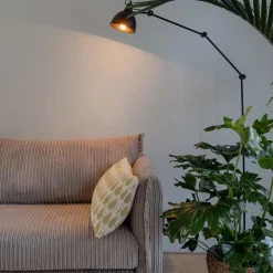 Grote vloerlamp retro mat zwart verstelbaar><noscript><img width=