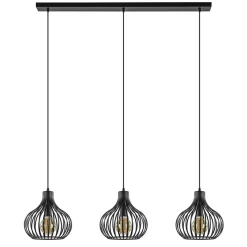 Hanglamp Aglio 28cm 3L op balk zwart>Straluma Online