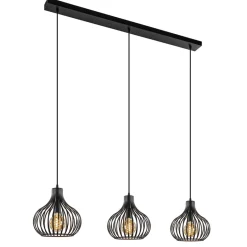 Hanglamp Aglio 28cm 3L op balk zwart>Straluma Online