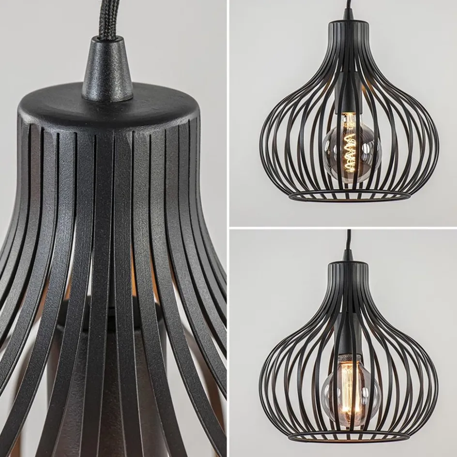 Hanglamp Aglio 28cm 3L op balk zwart>Straluma Online