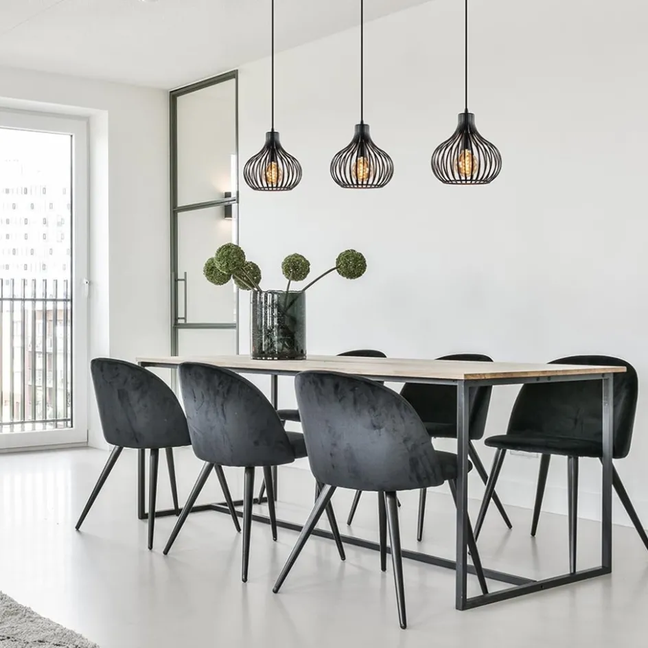 Hanglamp Aglio 28cm 3L op balk zwart>Straluma Online