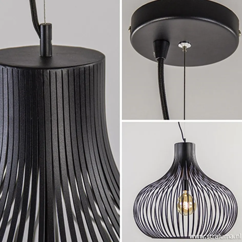 Hanglamp Aglio draad zwart 60cm>Straluma Best