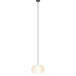 Hanglamp Arena 1L 30cm zwart/kap wit>Straluma Discount