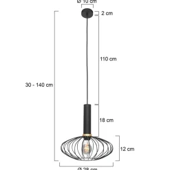 Hanglamp Aureole ovaal zwart><noscript><img width=