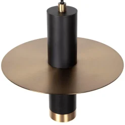 Hanglamp badkamer zwart met brons IP44><noscript><img width=