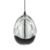 Hanglamp Black Egg 1L zwart/helder glas>Straluma