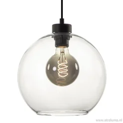 Hanglamp bol helder glas 25cm>Straluma Outlet