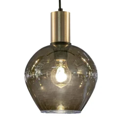 Hanglamp Bounty 5L rond zwart/matgoud>Straluma Discount