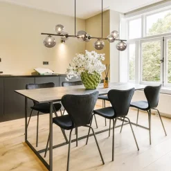 Hanglamp Calcio 9l zwart + smoke glas><noscript><img width=