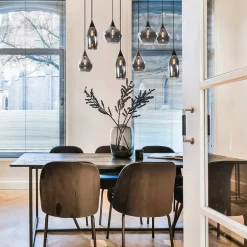 Hanglamp Cambio 8L zwart + smoke glas><noscript><img width=