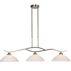 Hanglamp Capri staal glas eettafel>Straluma New