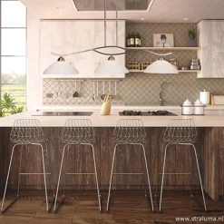 Hanglamp Capri staal glas eettafel><noscript><img width=